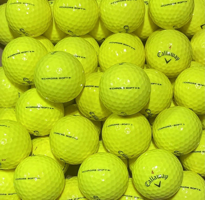 50 CALLAWAY CHROME SOFT YELLOW GOLF BALLS AAAA FREE SHIPPING