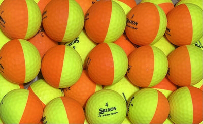 25 SRIXON Q-STAR TOUR DEVIDE ORANGE & YELLOW GOLF BALLS AAAA FREE SHIPPING